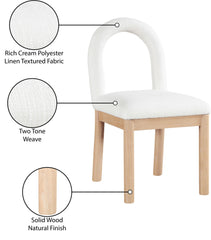 Conrad - Linen Dining Chair With Natural Legs