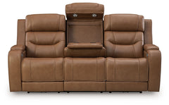 Knightington - 3 Pc. - Power Reclining Sofa, Loveseat And Recliner - Caramel