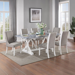 Hollyn - Side Chair (Set of 2) - Gray Linen & White