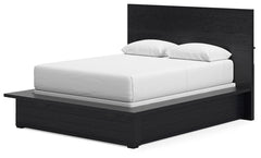 Londer - Queen Panel Bed - Black