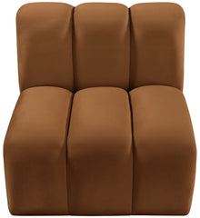 Arc - Velvet Straight Chair - Saddle