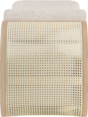 Zephyr - Linen Textured Fabric Upholstered Chaise - Painted Natural Base