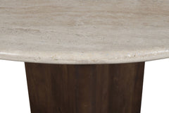 Pietra - Travertine And Mango Wood Dining Table