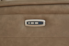 Glencroft - Power Reclining Sofa With Adjustable Headrest - Sahara