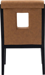 Gwendolyn - Faux Leather Dining Arm Chair With Black Frame