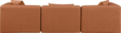Cube - Modular 3 Piece Sofa - Cognac