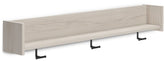 Socalle - Wall Mounted Coat Rack w/Shelf - Light Natural