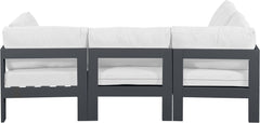 Nizuc - Outdoor Patio 4 Piece Modular Sectional With Gray Frame