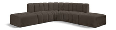 Arc - Boucle Fabric 6 Piece Corner Modular Sofa