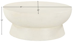 Avaya - Concrete And Fiberglass Indoor / Outdoor Coffee Table - Cream