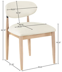 Riccio - Side Chair (Set of 2) - Natural Frame