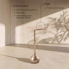 Vireo - Aluminum Base Drink Table