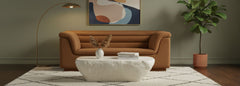 Cascade - Velvet Loveseat - Saddle