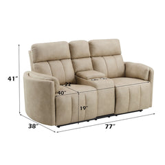 Elison - Motion Loveseat With Console & Storage
