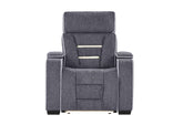 U1895 - P2 Recliner With IS And LED - Dark Gray