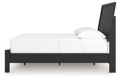 Danziar - Full Panel Bed With Low Footboard - Black