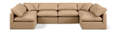 Indulge - Faux Leather 6 Piece Modular U-Shaped Sectional - Tan