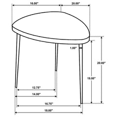 Odessa - Triangular Coffee And End Table Set
