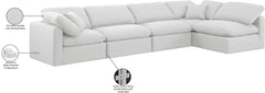 Indulge - Linen 5 Piece Modular Sectional - White