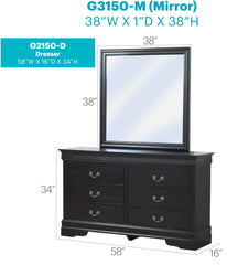 Glory Furniture - Louis Phillipe - Wooden Dresser