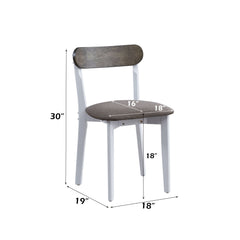 Fidelity - 5 Piece Dining Set - White & Gray