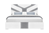 Optimus - King Bed With LED - White