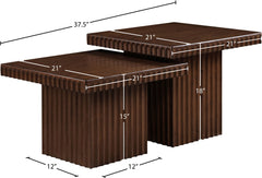Spencer - 18" Oak Veneer 2 Piece Coffee Table