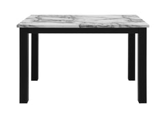 D8032 - 2 Piece Dining Room Set (Dining Table And Dining Chair) - Black / Silver