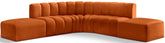 Arc - Velvet 6 Piece Corner Modular Sofa