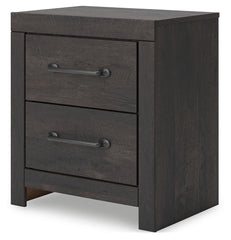 Hollivern - Two Drawer Night Stand - Dark Gray