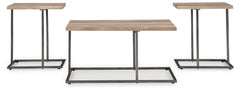 Albreane - Occasional Table Set (Set of 3) - Grayish Brown / Black