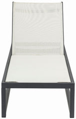 Maldives - Water Resistant Outdoor Patio Adjustable Sun Chaise Lounge Chair With Gray Base