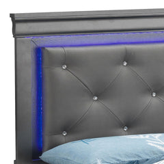 Glory Furniture - Lorana - Upholstered Bed With LED