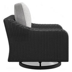 Beachcroft - Swivel Lounge Chair - Black / Light Gray