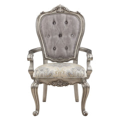 Ariadne - Arm Chair (Set of 2) - Velvet & Antique Platinum