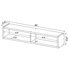 Lewes - Bridge With 2 Encased Storage Compartments - Cappuccino