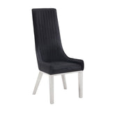 Gianna - Side Chair (Set of 2) - Black Velvet & Stainless Steel