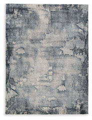 Langrich - 5' x 7' Rug - Blue / Gray / Cream
