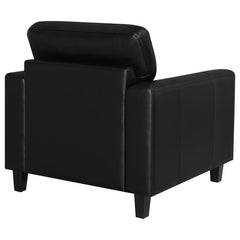 Scotland - Faux Leather Upholstered Track Arm Chair