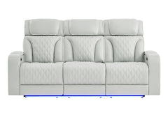 U8611 - 3 Piece Living Room Set (Sofa, Loveseat, Chair) - Silver