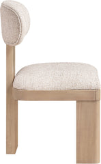 Timbra - Linen Textured Fabric Upholstered Dining Chair (Set of 2) - Natural Base