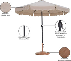 Amalfi - Patio Umbrella - Light Brown Base / Black Pole