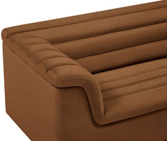 Cascade - Velvet Sofa - Saddle