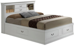 Glory Furniture - Louis Phillipe - Bookcase Storage Bed
