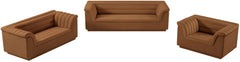Cascade - Velvet Chair - Saddle