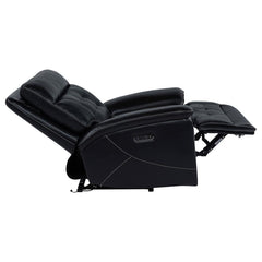 Hewitt - Leather Upholstered Dual Power Recliner Chair - Black