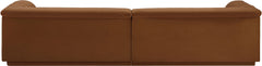 Cascade - Velvet Modular Sofa - Saddle