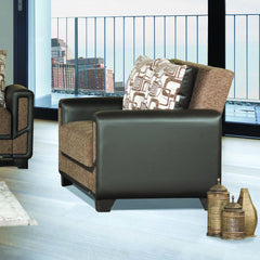 Ottomanson Mondo Modern - Upholstered Convertible Loveseat With Storage