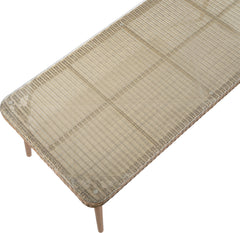 Seacrest - Tempered Glass Top And Wicker Outdoor Patio Dining Table