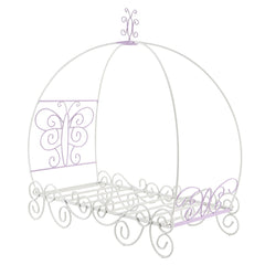 Priya II - Full Bed With Canopy - White & Light Synthetic Leather Rple